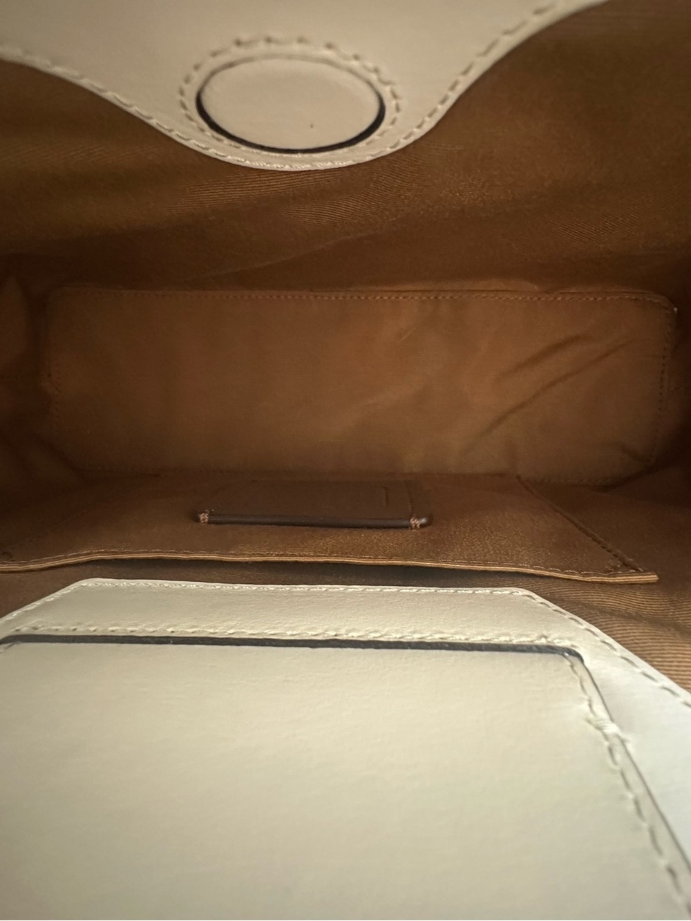 Coach Wicker Rattan Tote with Cream Leather Handles Like New! - Picture 6 of 6